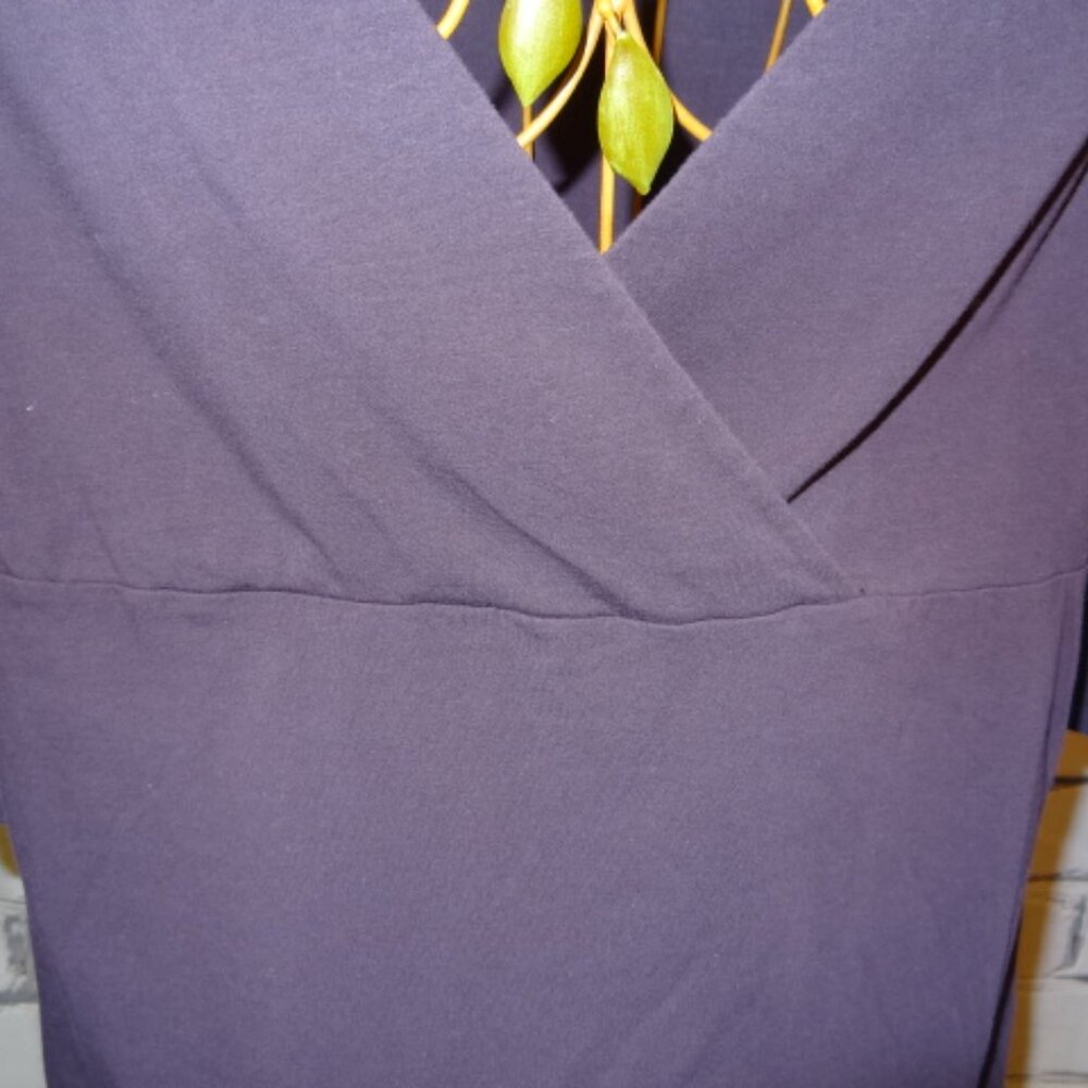 Merona Purple 3 Quarter Sleeve Crisscross Empire Top - Picture 3 of 5